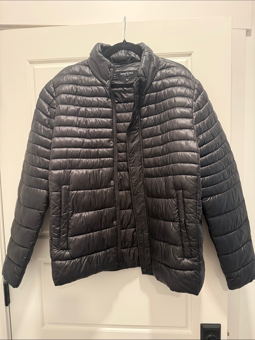 Kenneth Cole Men's Black Lightweight Quilted Puffer Jacket